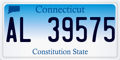 CT license plate AL39575