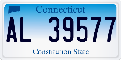 CT license plate AL39577