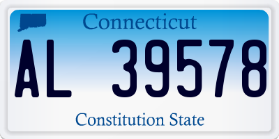 CT license plate AL39578