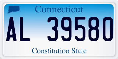 CT license plate AL39580