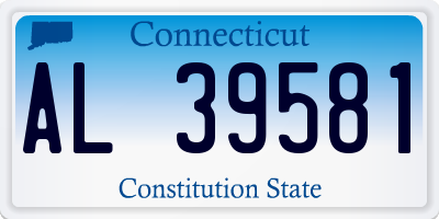 CT license plate AL39581