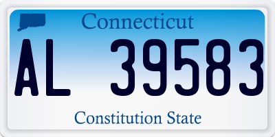 CT license plate AL39583
