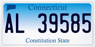 CT license plate AL39585