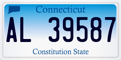CT license plate AL39587