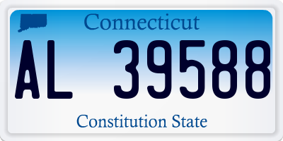 CT license plate AL39588