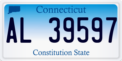 CT license plate AL39597