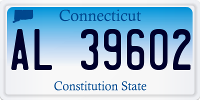 CT license plate AL39602
