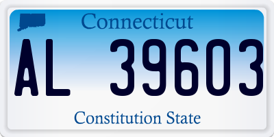 CT license plate AL39603