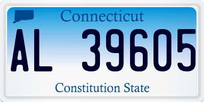 CT license plate AL39605