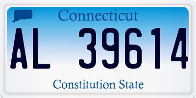 CT license plate AL39614