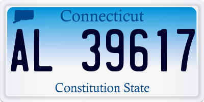 CT license plate AL39617