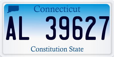CT license plate AL39627