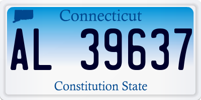 CT license plate AL39637