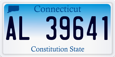 CT license plate AL39641