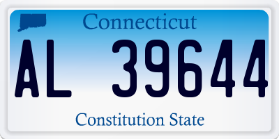 CT license plate AL39644