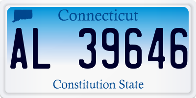 CT license plate AL39646