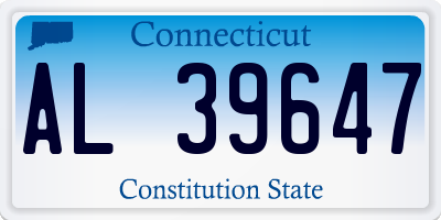 CT license plate AL39647