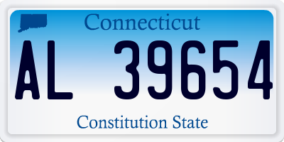 CT license plate AL39654