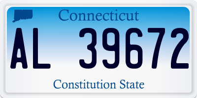 CT license plate AL39672