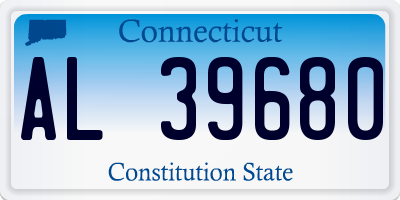 CT license plate AL39680