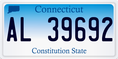 CT license plate AL39692