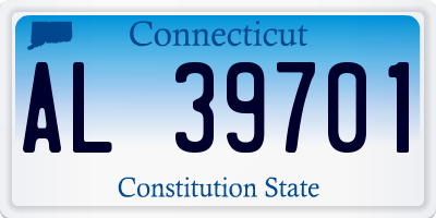 CT license plate AL39701
