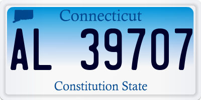 CT license plate AL39707