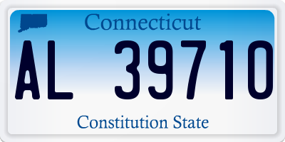 CT license plate AL39710
