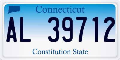 CT license plate AL39712