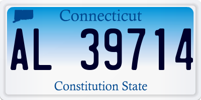 CT license plate AL39714