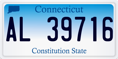 CT license plate AL39716