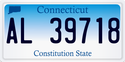 CT license plate AL39718