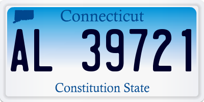 CT license plate AL39721