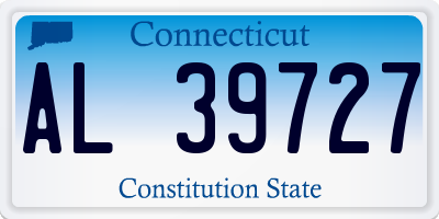 CT license plate AL39727
