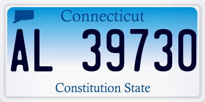 CT license plate AL39730