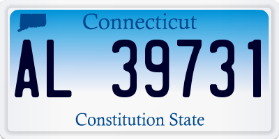 CT license plate AL39731