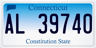 CT license plate AL39740