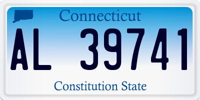 CT license plate AL39741