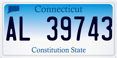 CT license plate AL39743