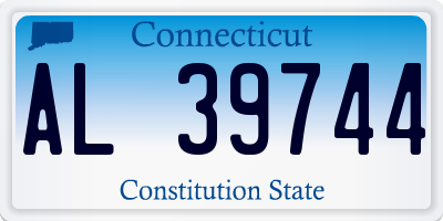 CT license plate AL39744