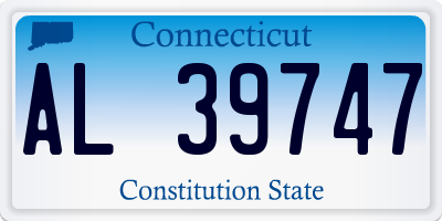 CT license plate AL39747