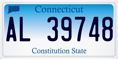 CT license plate AL39748