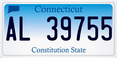 CT license plate AL39755