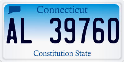 CT license plate AL39760
