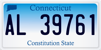 CT license plate AL39761