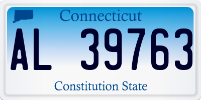 CT license plate AL39763