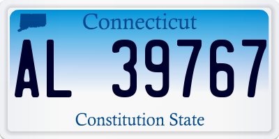 CT license plate AL39767