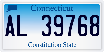 CT license plate AL39768