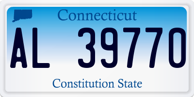 CT license plate AL39770
