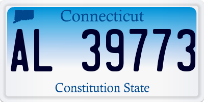 CT license plate AL39773